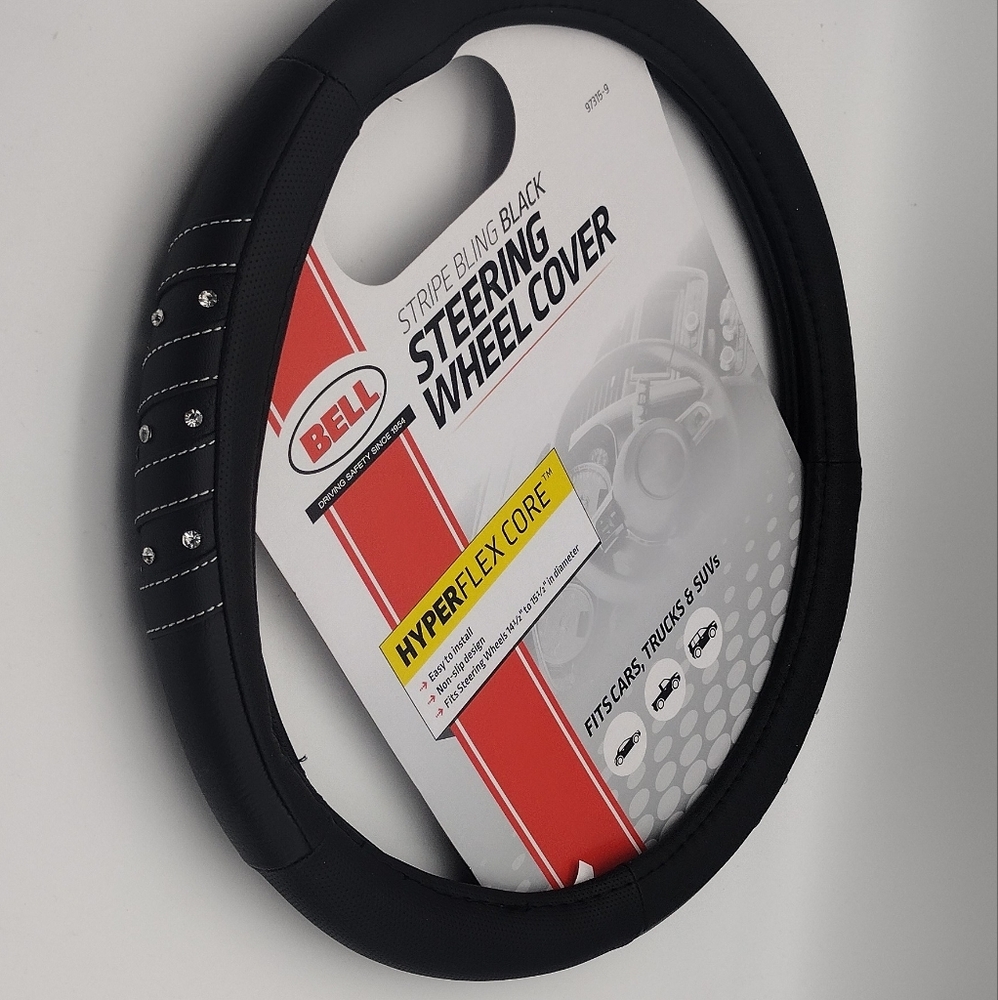 Bell Black Bling Steering Wheel Cover